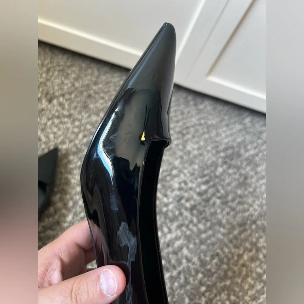 Zara Women’s Black Patent Pumps‎ Heels Size EU 39